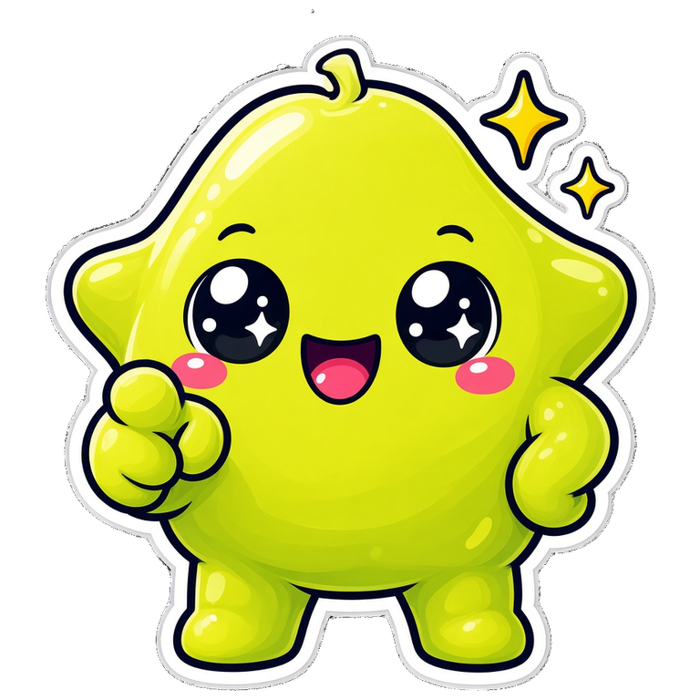 Pip, a yellow star blob who stars toys